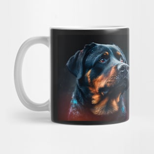 Rottweiler portrait (squared) Mug